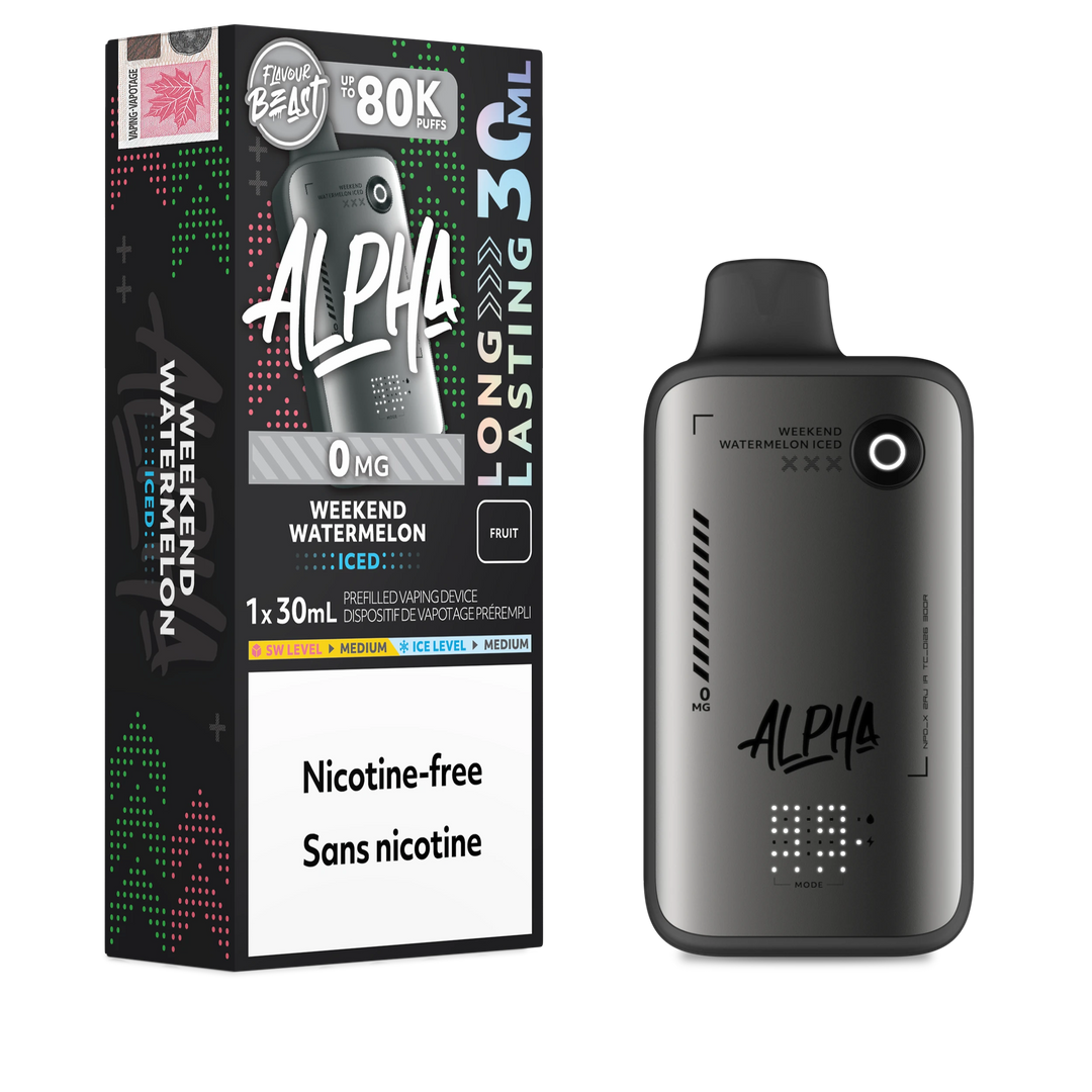 Weekend Watermelon Iced Flavour Beast Alpha - Disposable Vape 80K