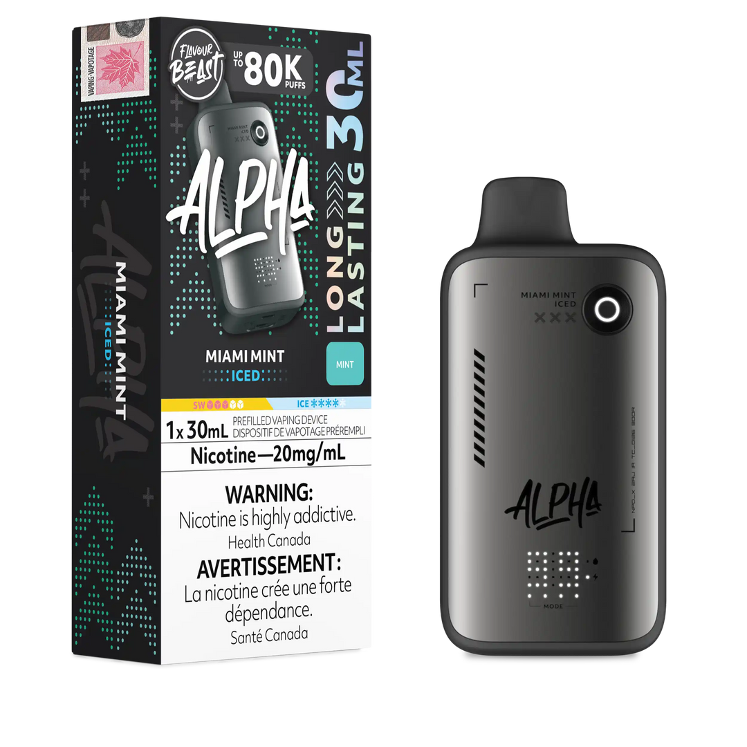 Miami Mint Iced Flavour Beast Alpha Disposable Vape by FLAVOUR VIP Vape Miami Mint Iced Flavour Beast Alpha Disposable Vape by FLAVOUR VIP Vape
