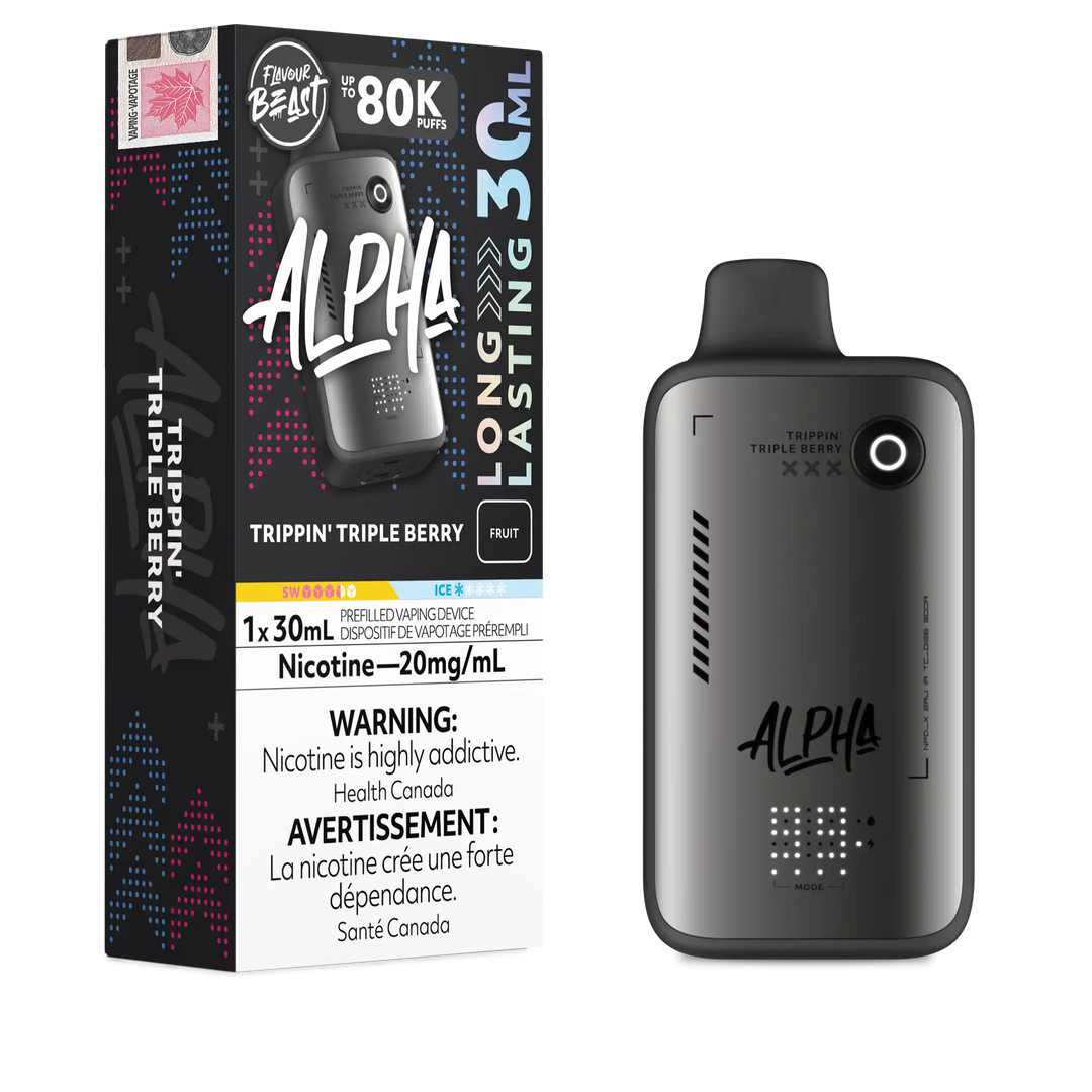 Trippin' Triple Berry Flavour Beast Alpha Disposable Vape by VIP Vape Trippin' Triple Berry Flavour Beast Alpha Disposable Vape by VIP Vape