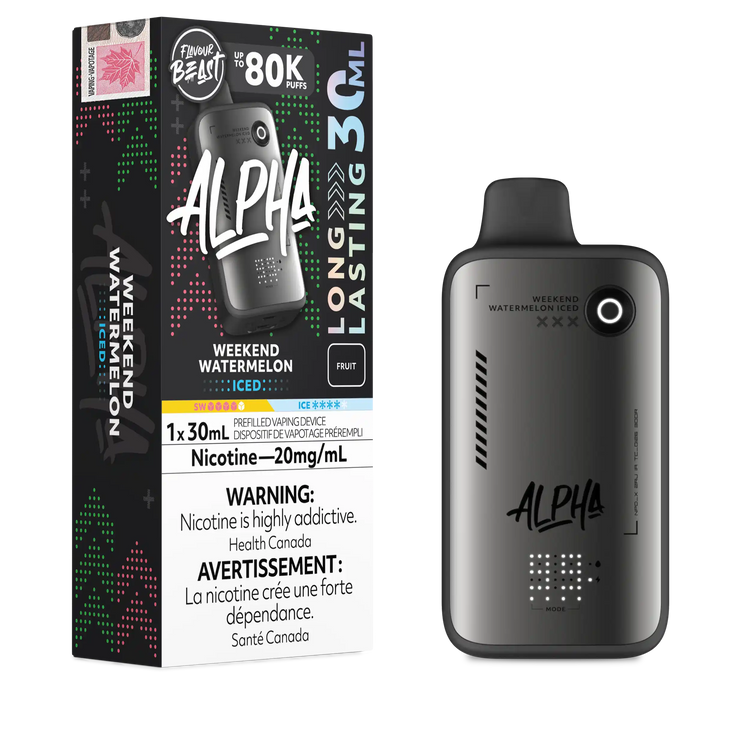 Weekend Watermelon Iced Flavour Beast Alpha - Disposable Vape 80K
