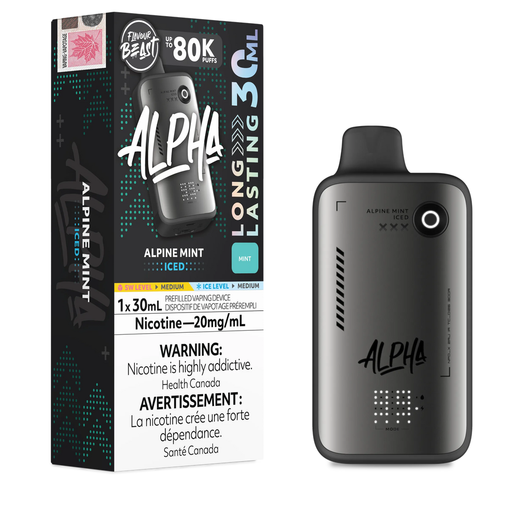 Alpine Mint Iced Flavour Beast Alpha - Disposable Vape 80K
