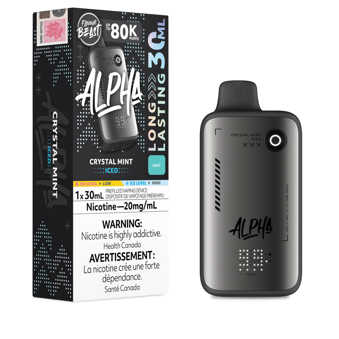 Crystal Mint Iced Flavour Beast Alpha - Disposable Vape 80K