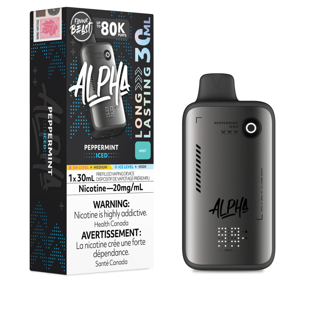 Peppermint Iced Flavour Beast Alpha - Disposable Vape 80K