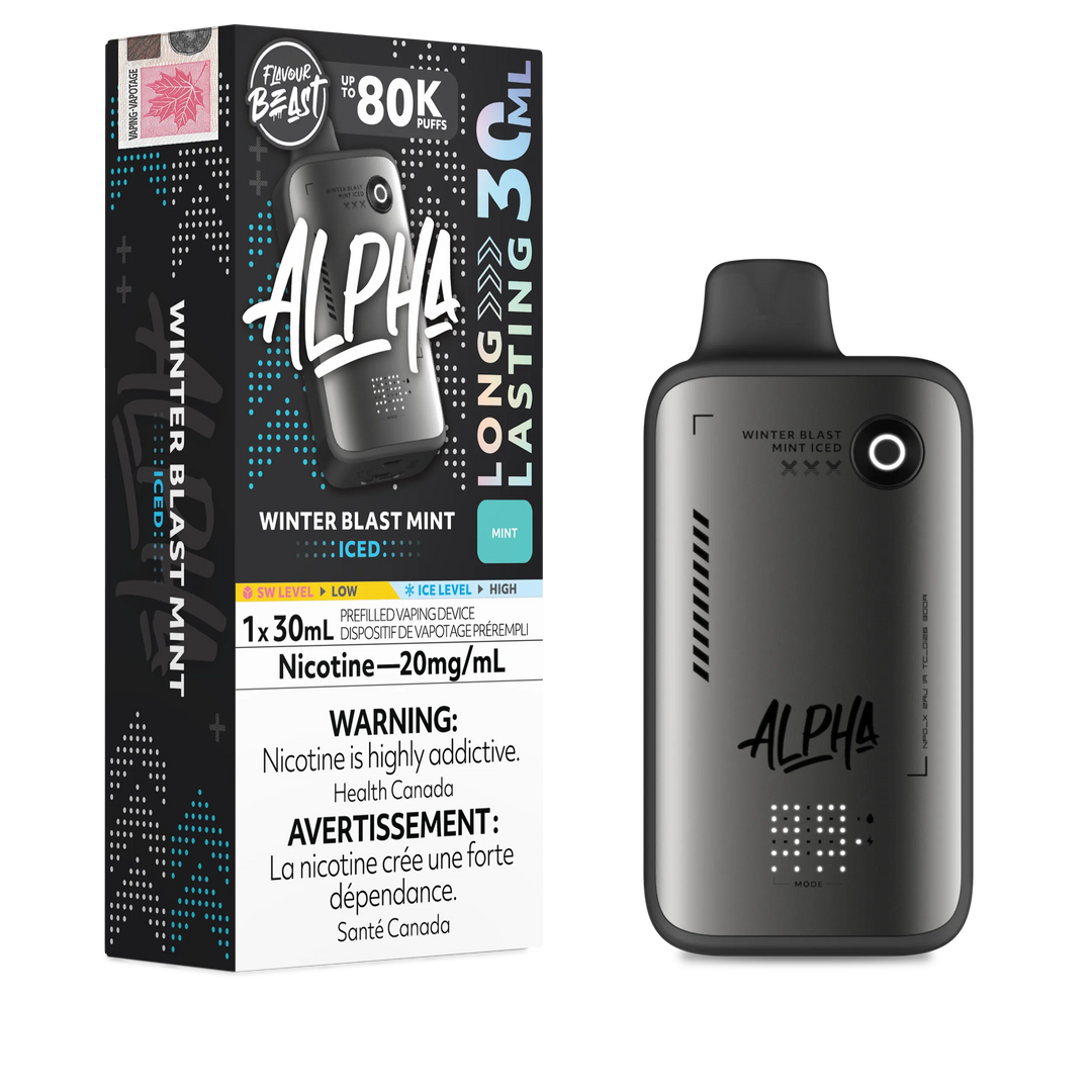 Winter Blast Mint Iced Flavour Beast Alpha - Disposable Vape 80K