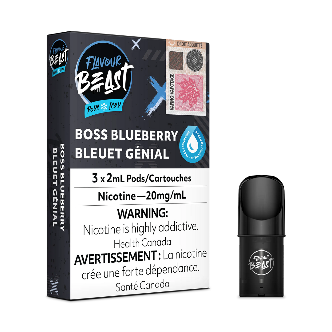 Flavour Beast Flow Pods - Boss Blueberry Iced (Compatible With STLTH)