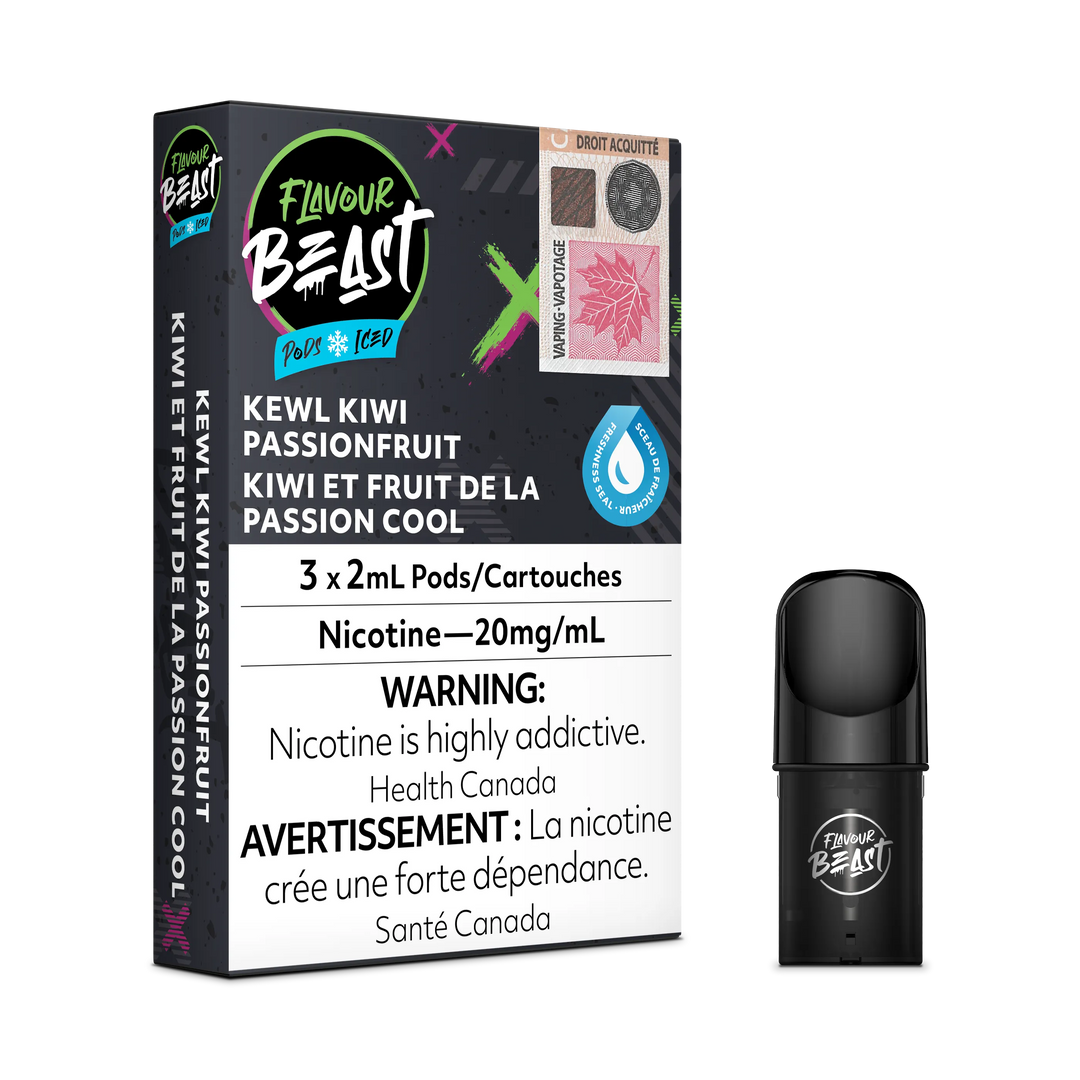 Flavour Beast Flow Pods - Kewl Kiwi Passionfruit Iced (Compatible With STLTH)
