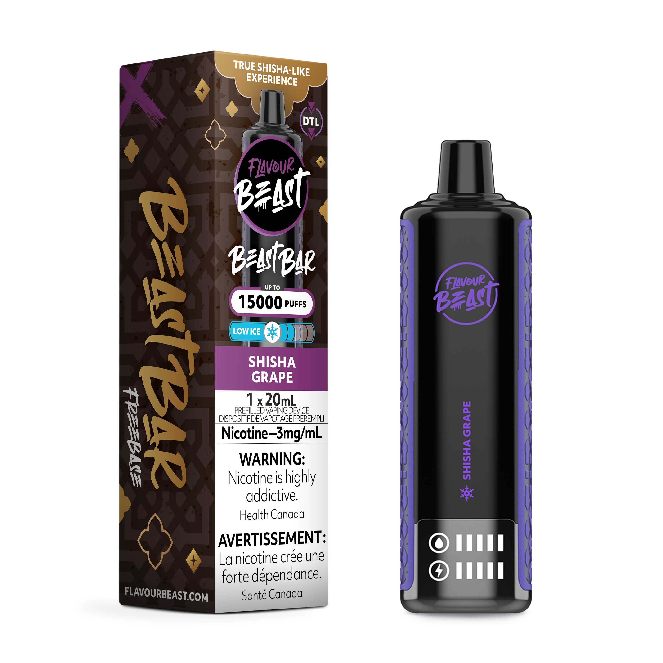 Flavour Beast Bar - Disposable E-Cig (PROVINCIAL) (15k Puffs)