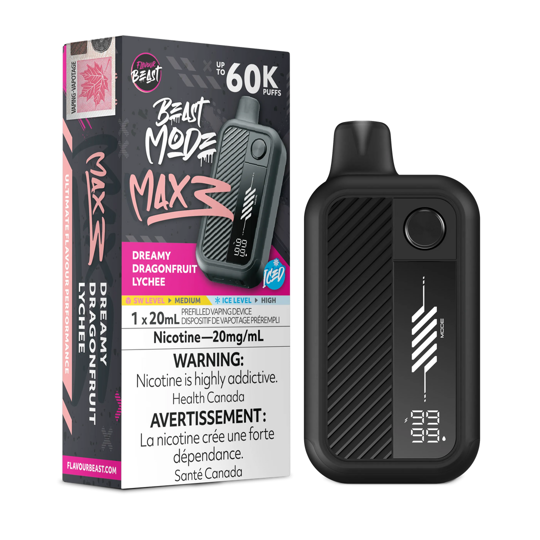 Dreamy Dragonfruit Lychee Iced Flavour Beast Mode Max 3 - Disposable Vape 60K by FLAVOUR BEAST