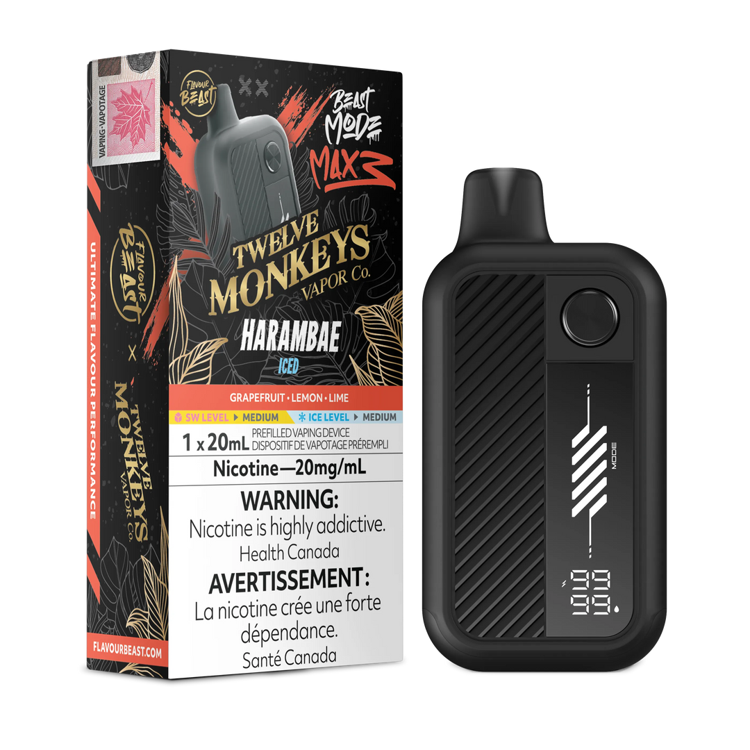 Harambae Iced Flavour Beast Mode Max 3 - Disposable Vape 60K by FLAVOUR BEAST