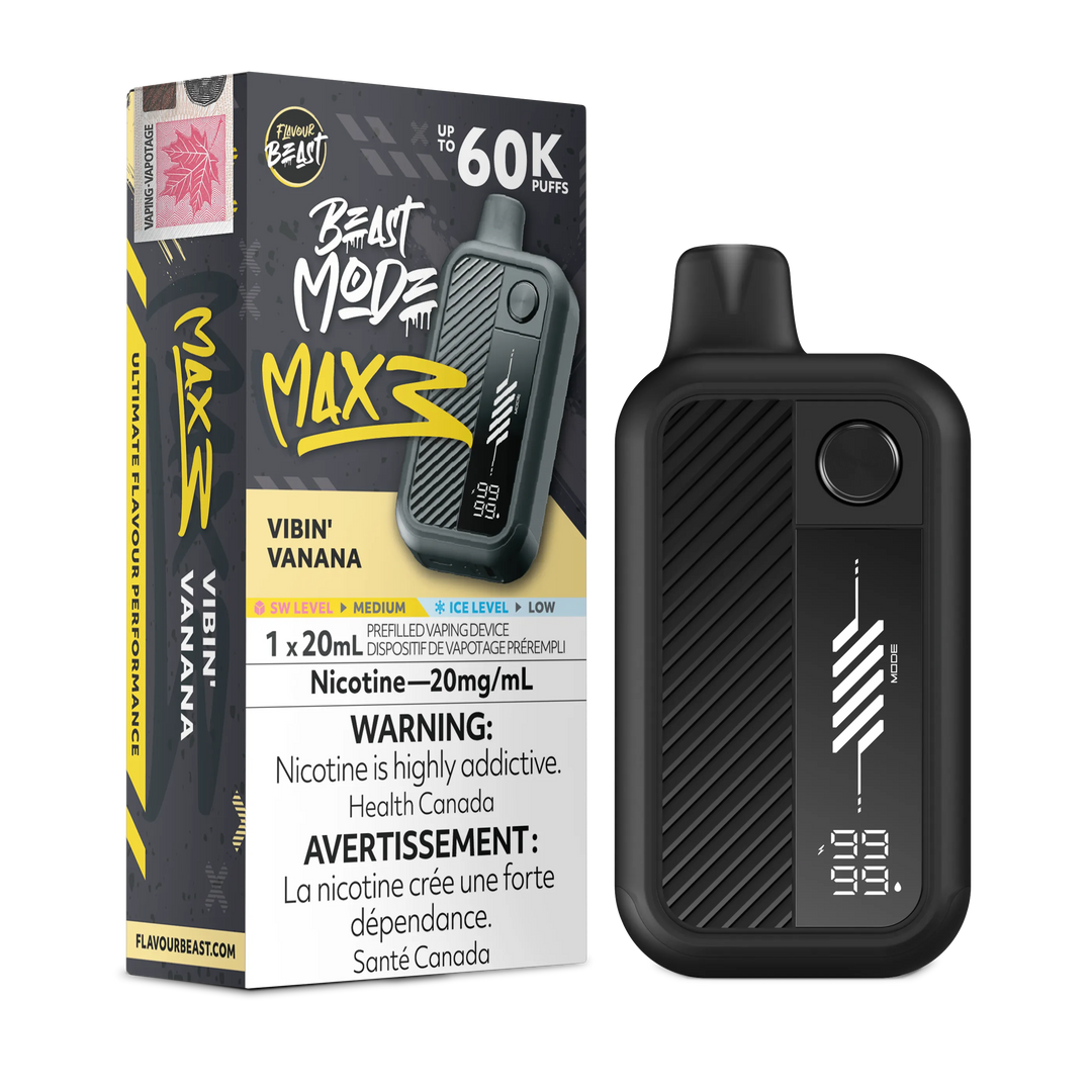 Vibin' Vanana Flavour Beast Mode Max 3 - Disposable Vape 60K by FLAVOUR BEAST