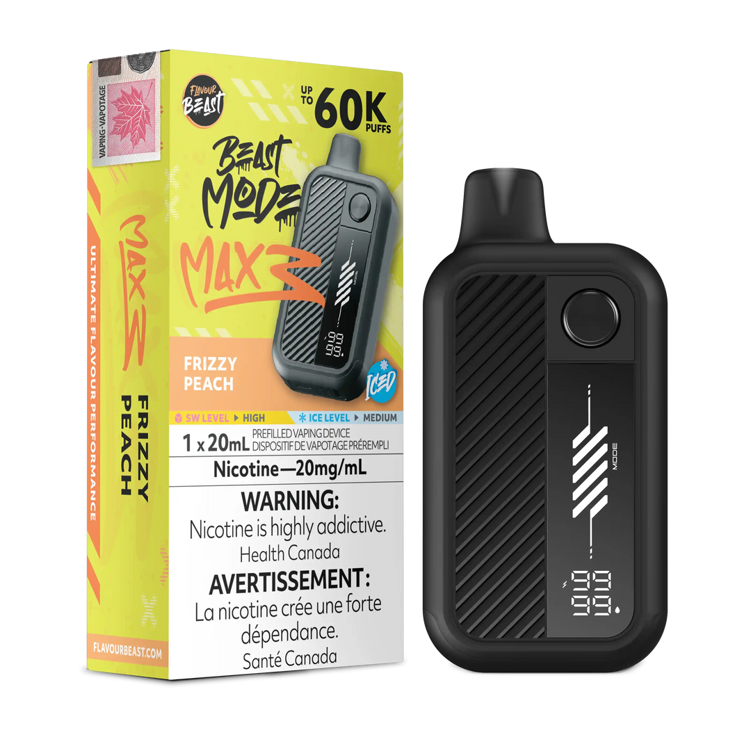 Frizzy Peach Iced Flavour Beast Mode Max 3 - Disposable Vape 60K