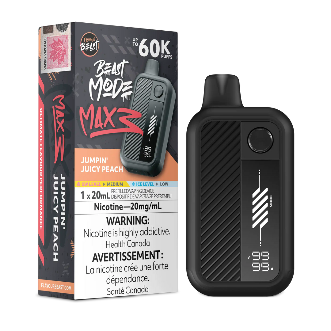 Frizzy Peach Iced Flavour Beast Mode Max 3 - Disposable Vape 60K