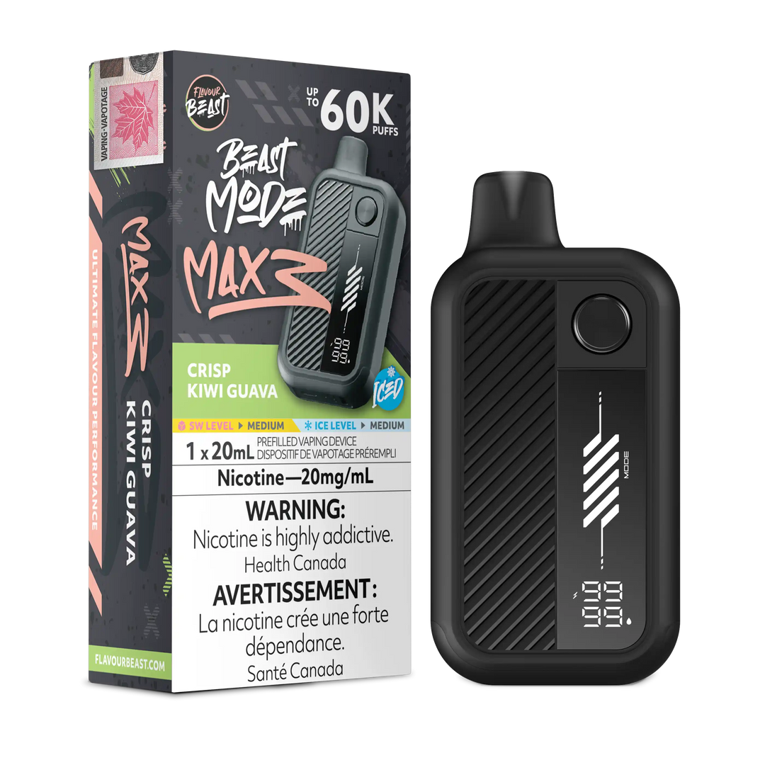 Crisp Kiwi Guava Iced Flavour Beast Mode Max 3 - Disposable Vape 60K
