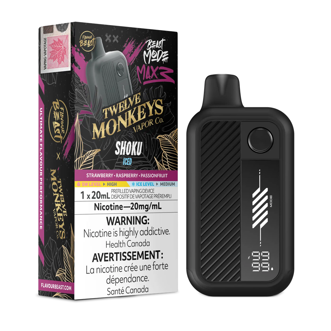 Shoku Iced Flavour Beast Mode Max 3 - Vape jetable 60K