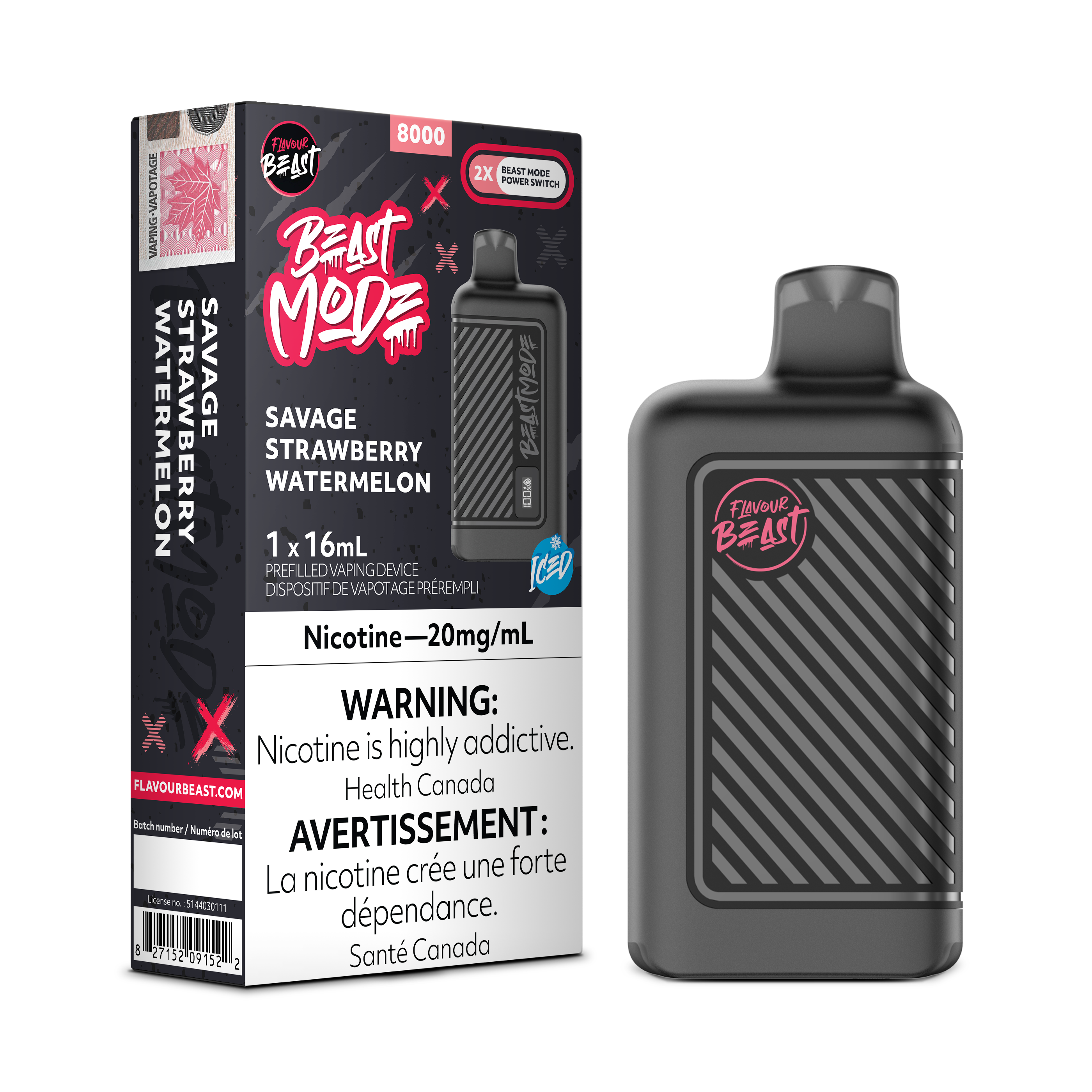 Flavour Beast Mode - Disposable E-Cig (PROVINCIAL) (8000 Puffs)
