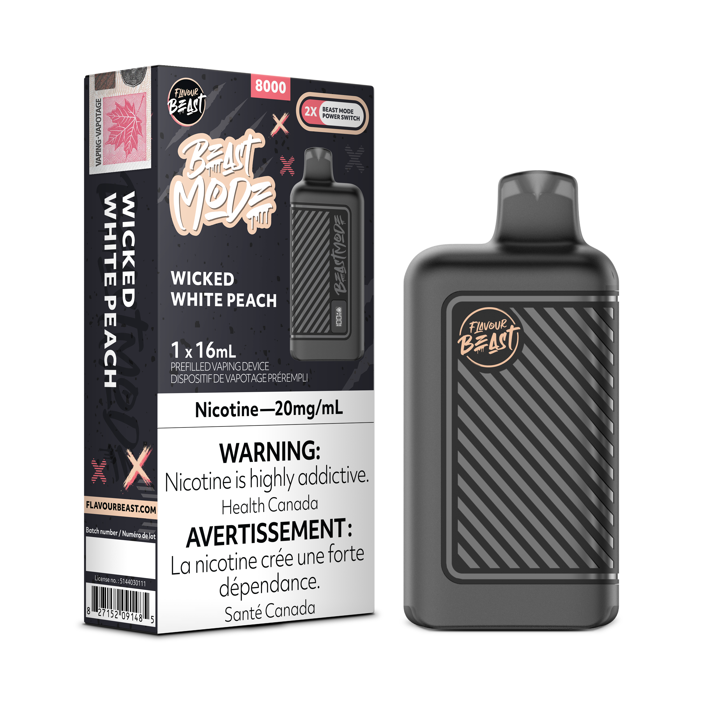 Flavour Beast Mode - Disposable E-Cig (PROVINCIAL) (8000 Puffs)