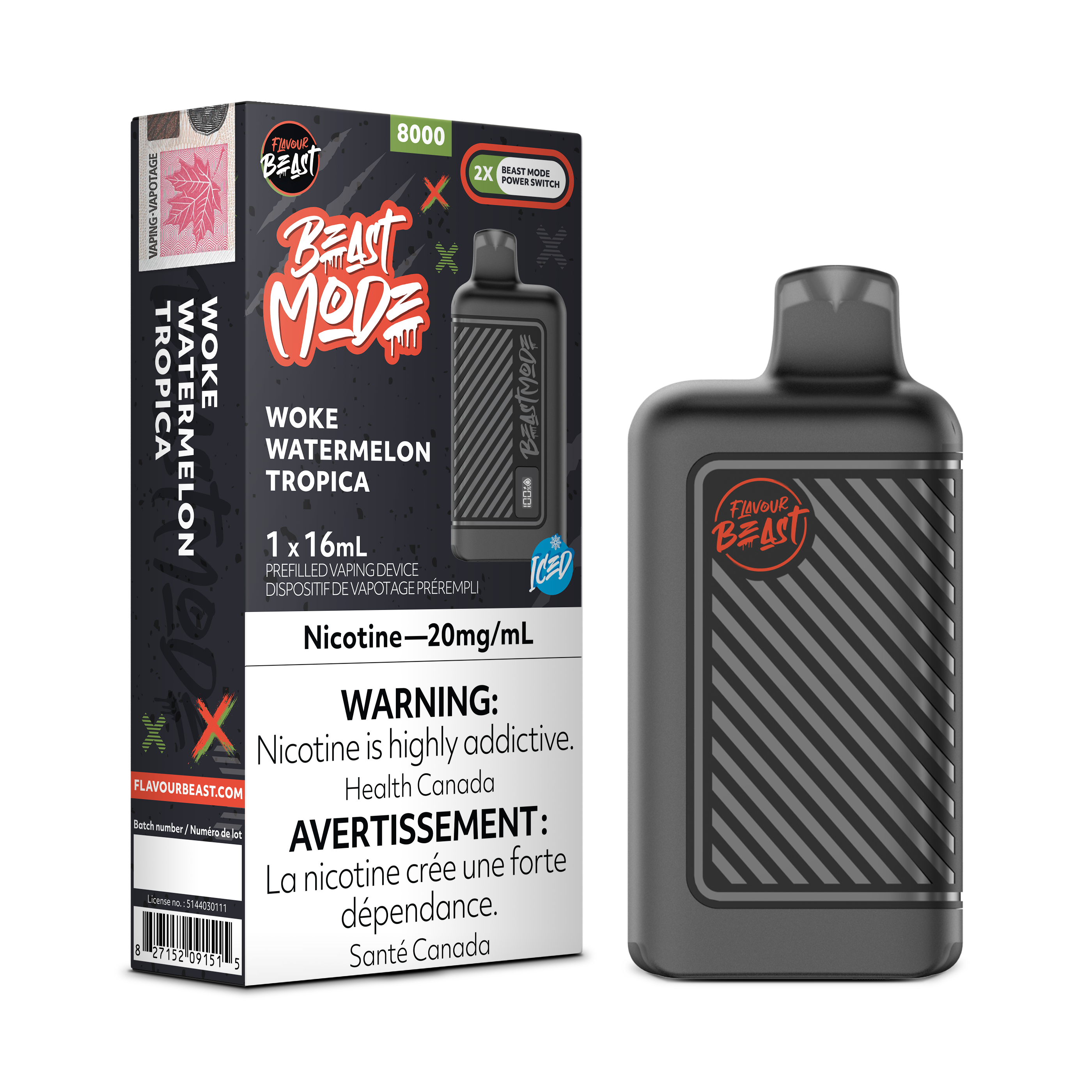Flavour Beast Mode - Disposable E-Cig (PROVINCIAL) (8000 Puffs)