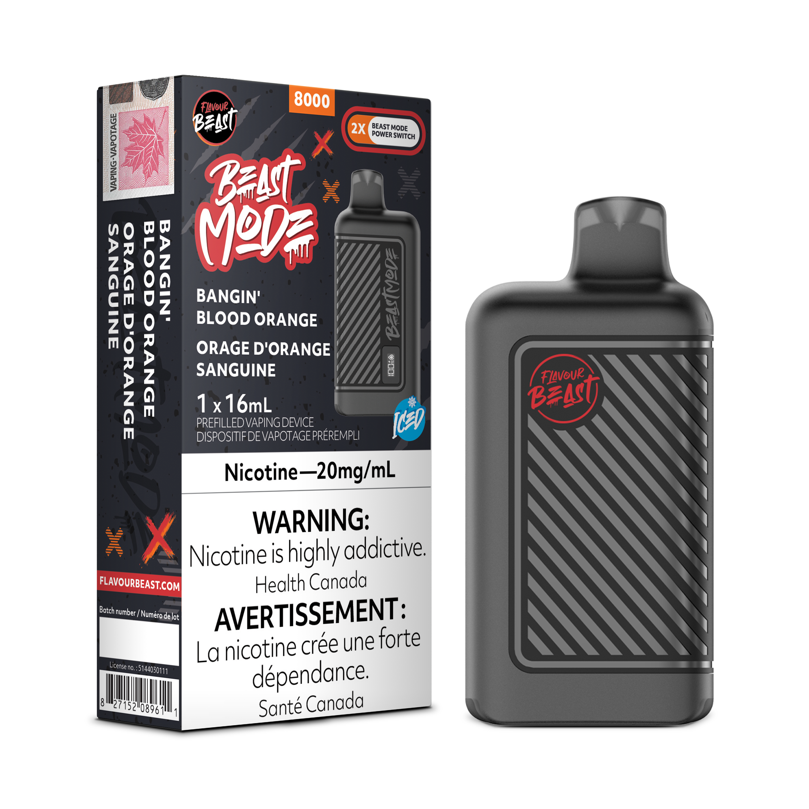 Flavour Beast Mode - Disposable E-Cig (PROVINCIAL) (8000 Puffs)