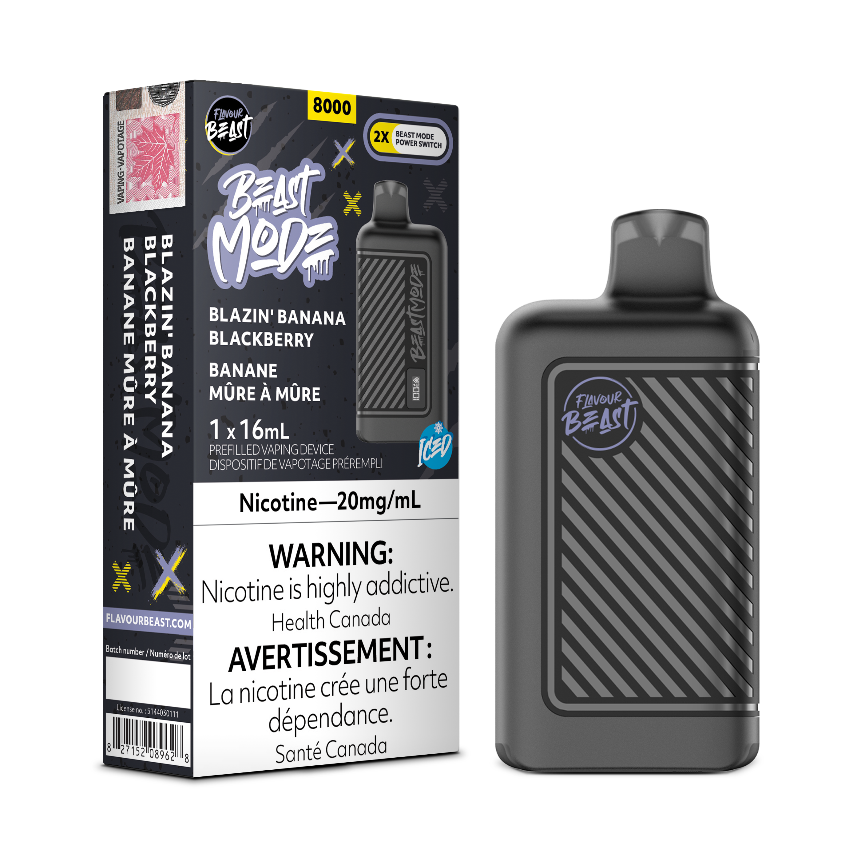 Flavour Beast Mode - Disposable E-Cig (PROVINCIAL) (8000 Puffs)