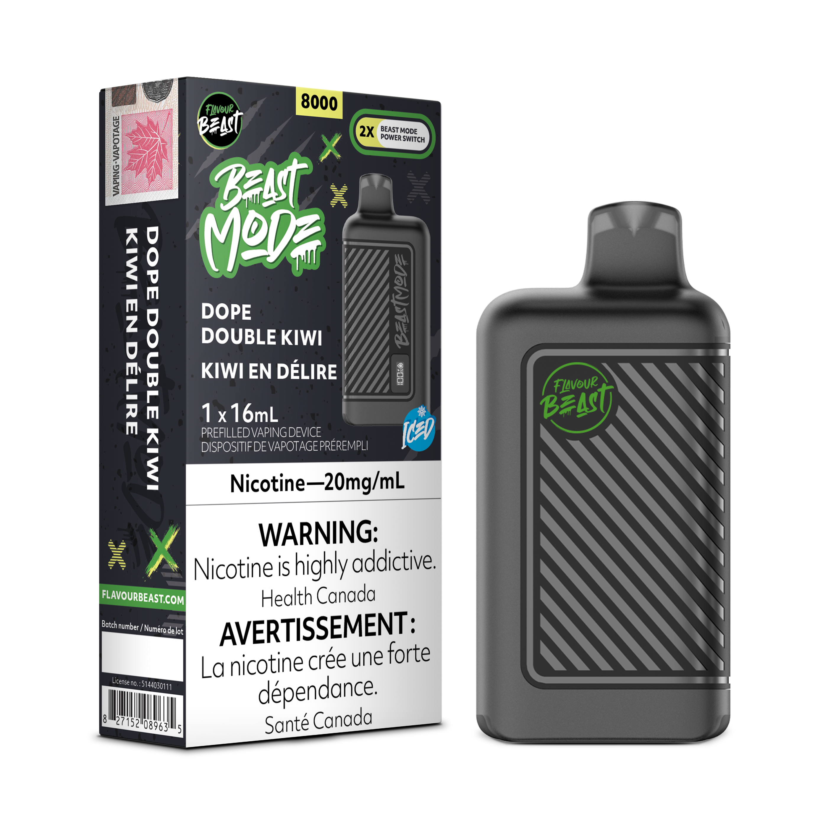 Flavour Beast Mode - Disposable E-Cig (PROVINCIAL) (8000 Puffs)