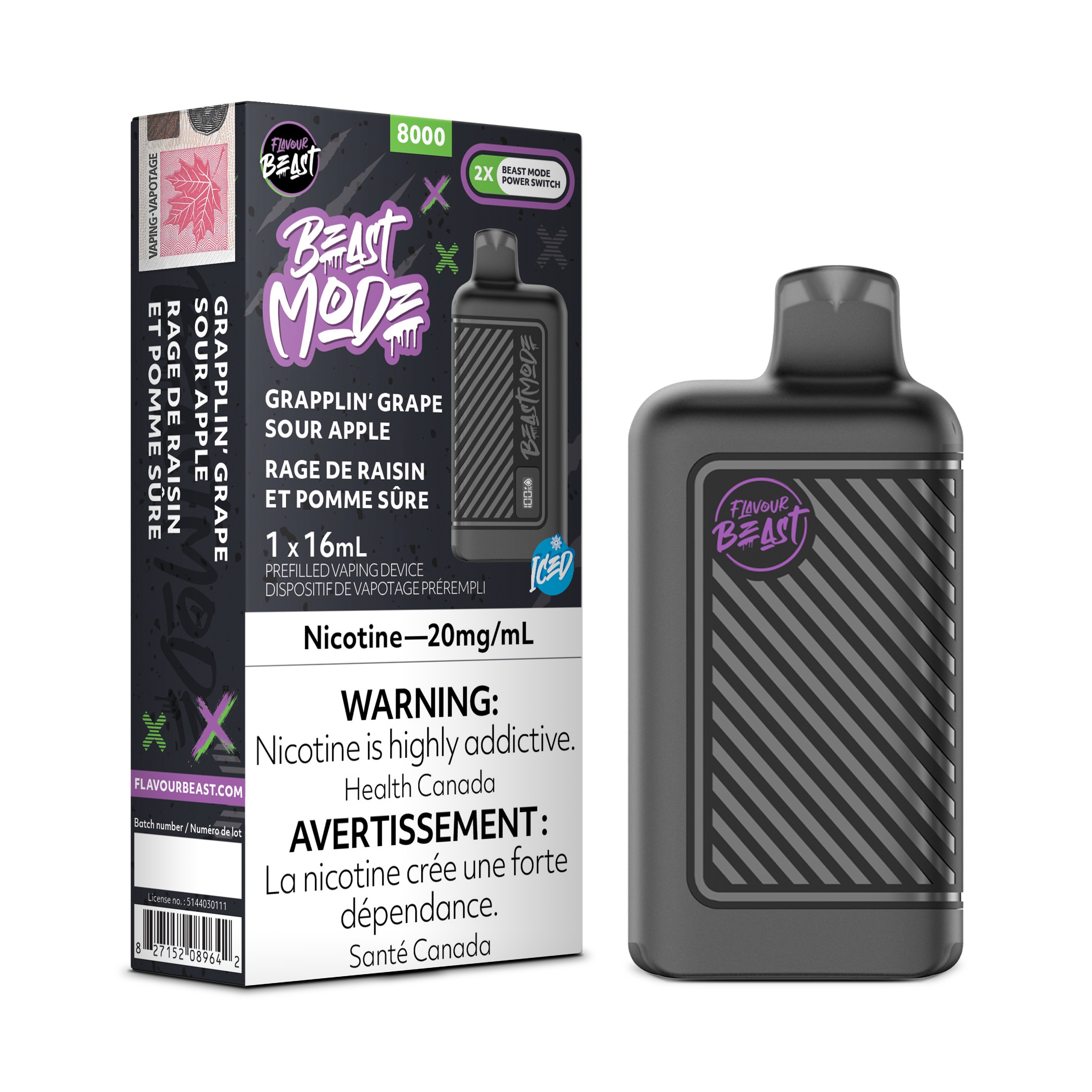 Flavour Beast Mode - Disposable E-Cig (PROVINCIAL) (8000 Puffs)
