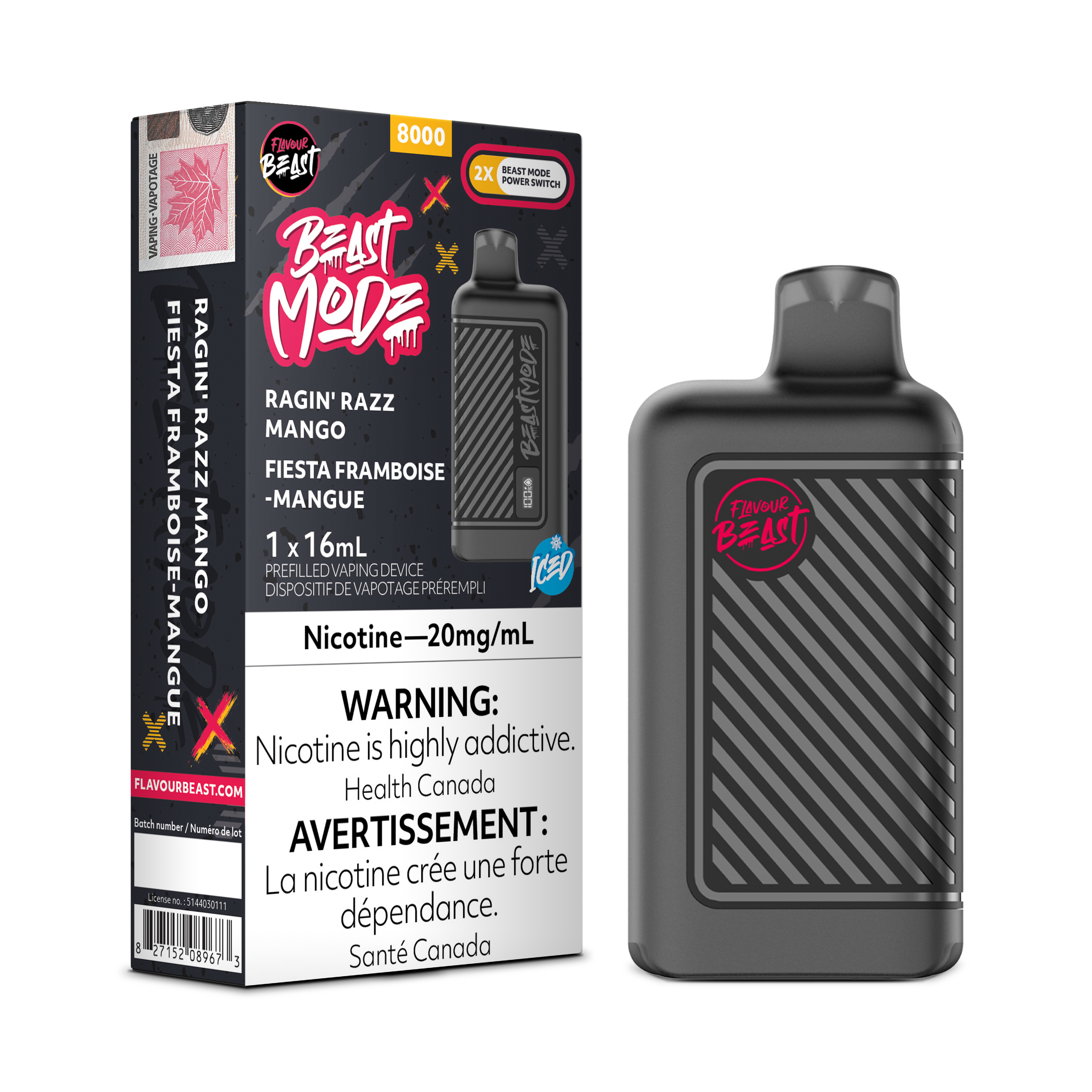 Flavour Beast Mode - Disposable E-Cig (PROVINCIAL) (8000 Puffs)