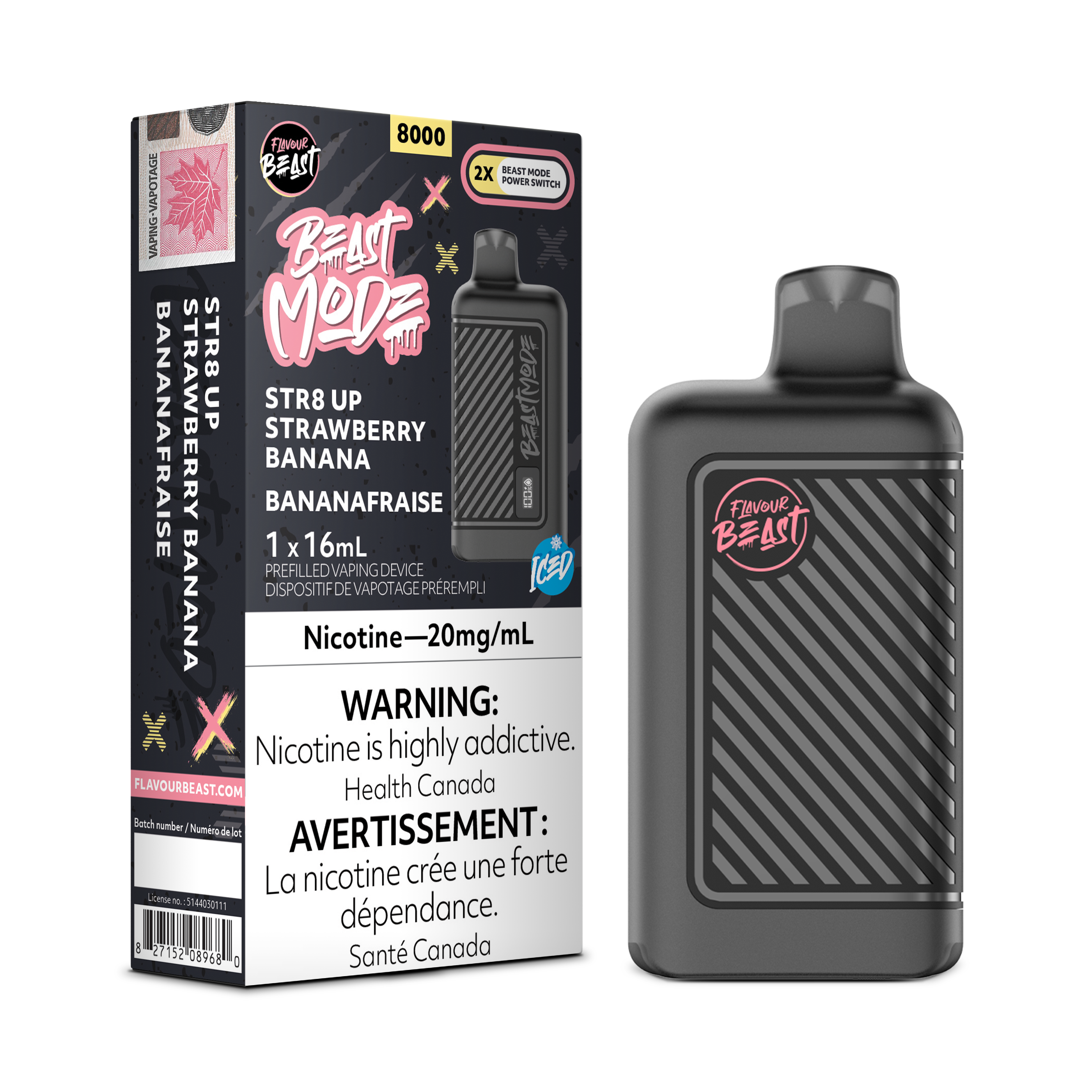 Flavour Beast Mode - Disposable E-Cig (PROVINCIAL) (8000 Puffs)