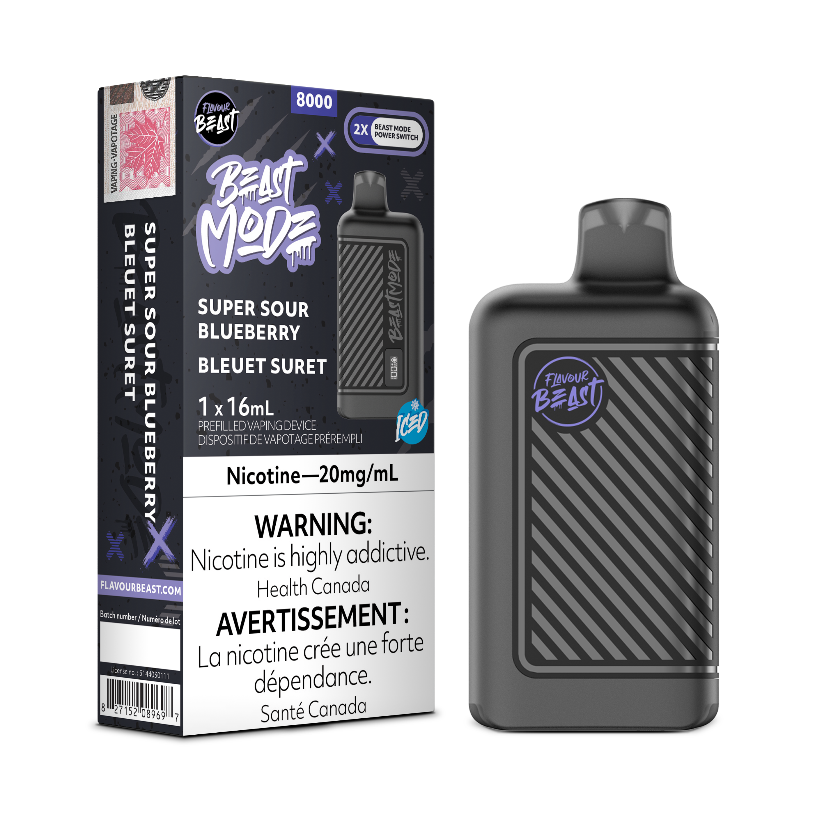 Flavour Beast Mode - Disposable E-Cig (PROVINCIAL) (8000 Puffs)