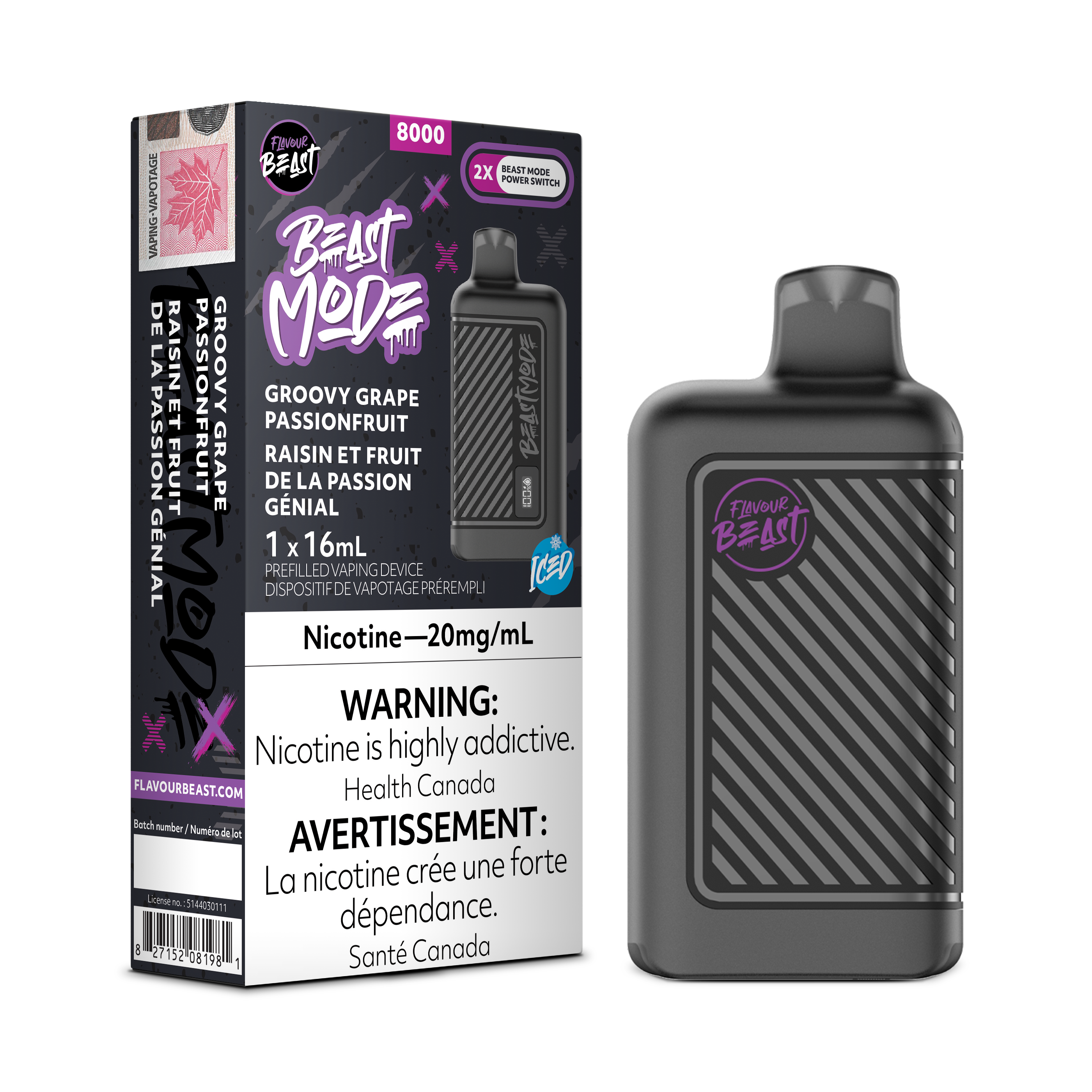 Flavour Beast Mode - Disposable E-Cig (PROVINCIAL) (8000 Puffs)
