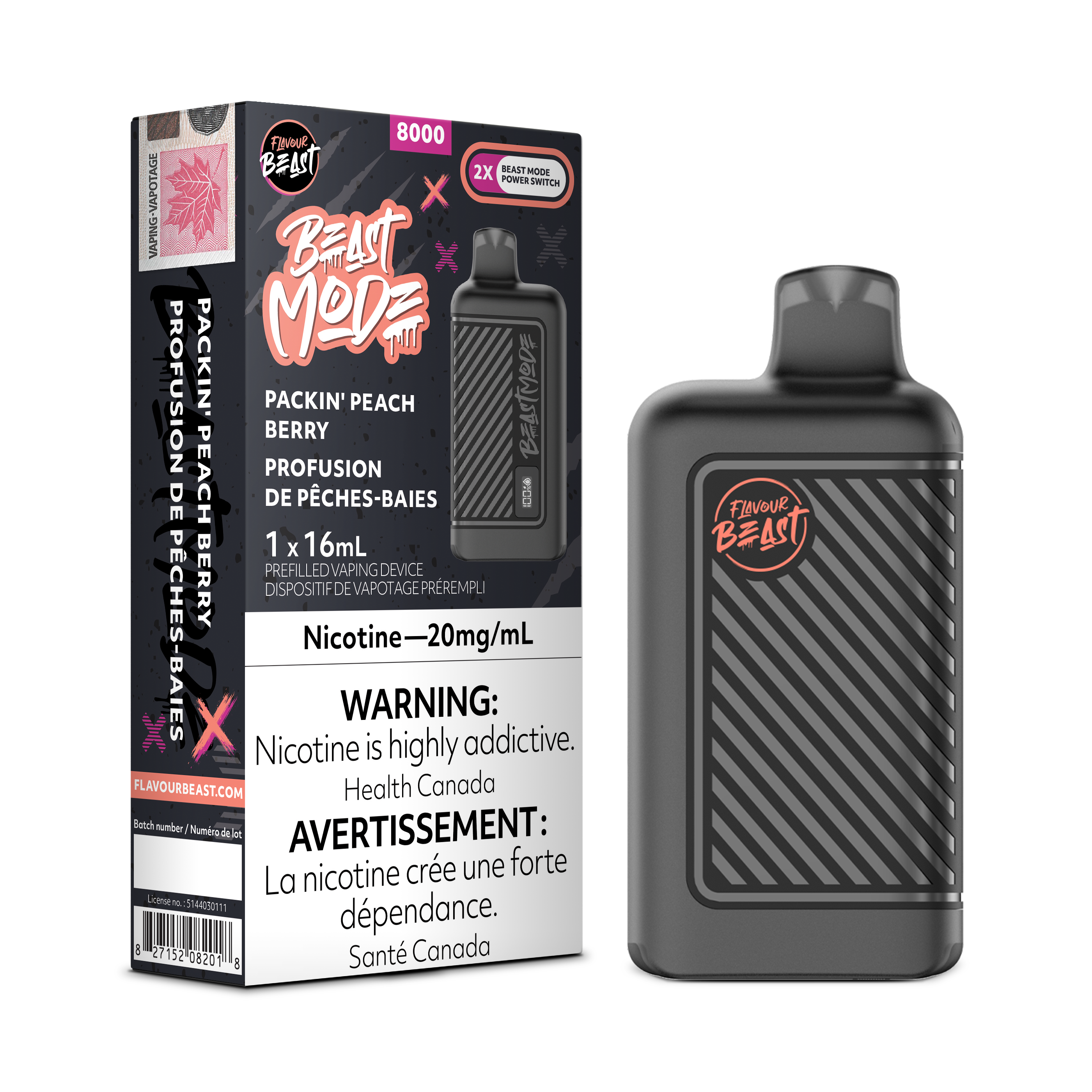 Flavour Beast Mode - Disposable E-Cig (PROVINCIAL) (8000 Puffs)