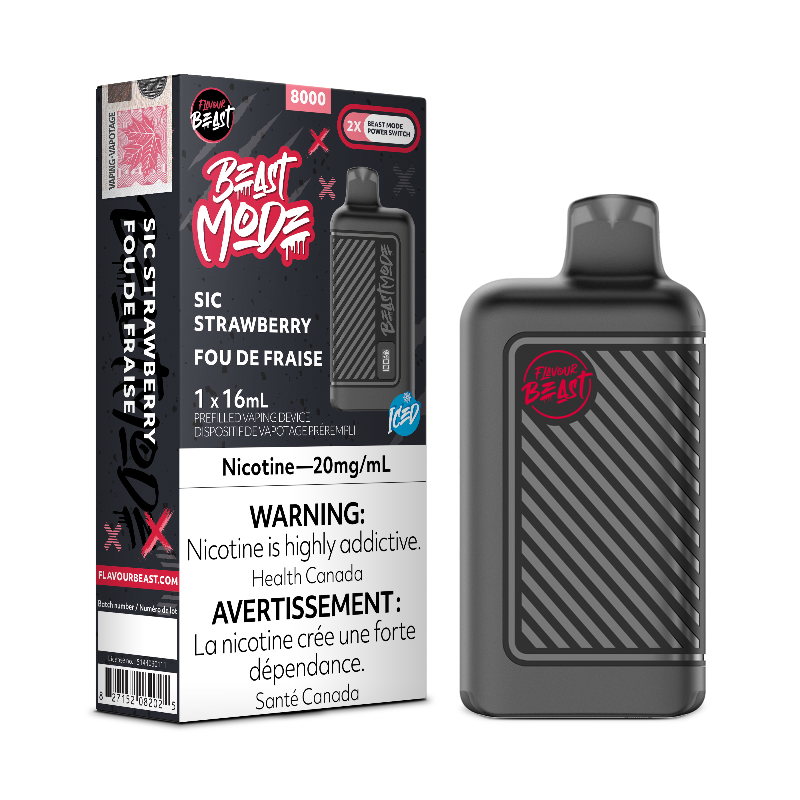 Flavour Beast Mode - Disposable E-Cig (PROVINCIAL) (8000 Puffs)