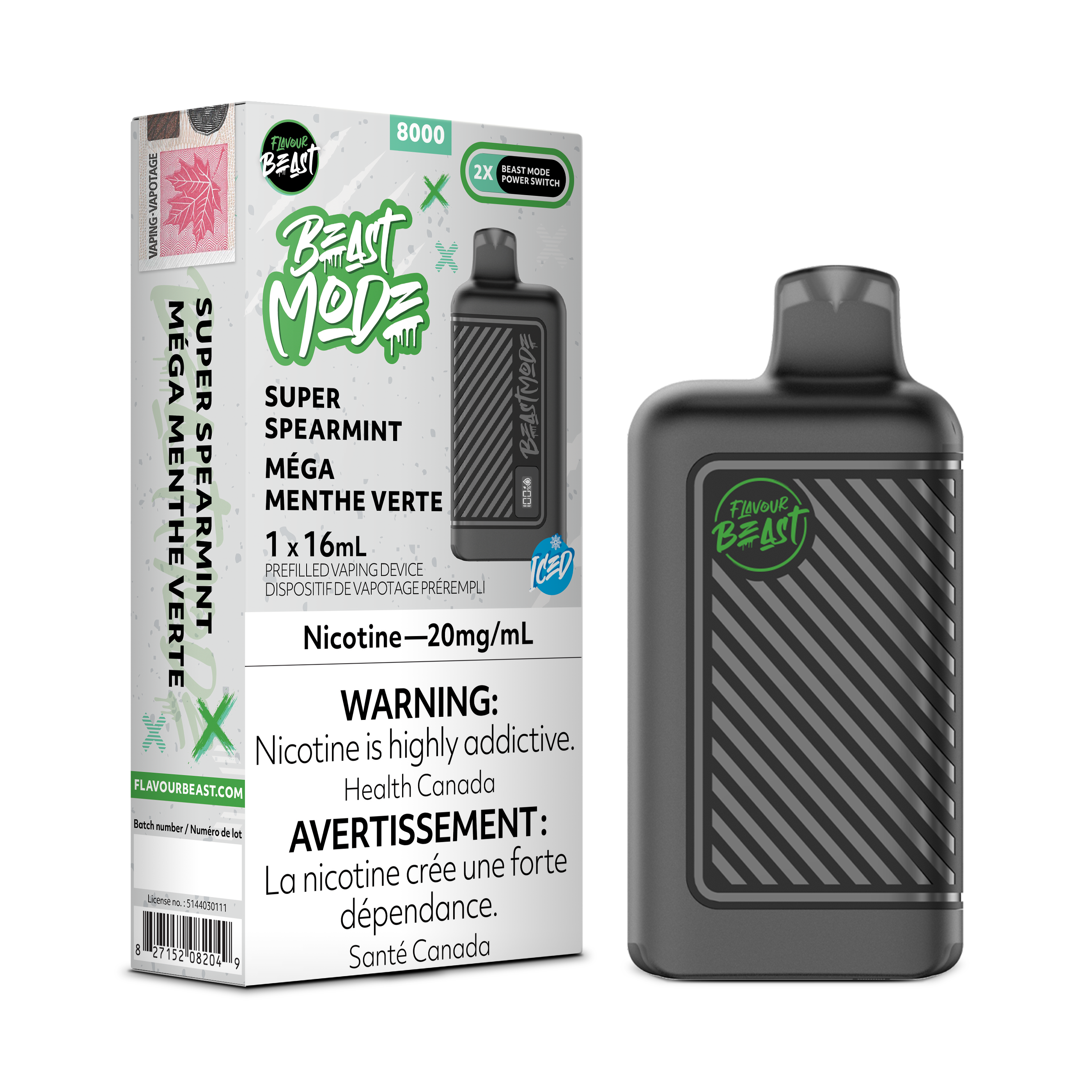 Flavour Beast Mode - Disposable E-Cig (PROVINCIAL) (8000 Puffs)