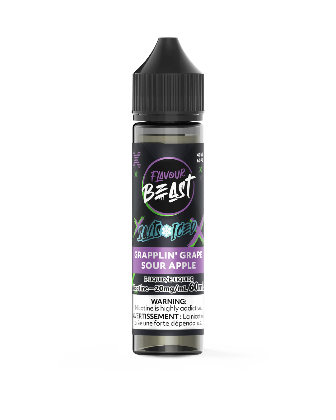 Grapplin' Grape Sour Apple Iced by Flavour Beast Salt