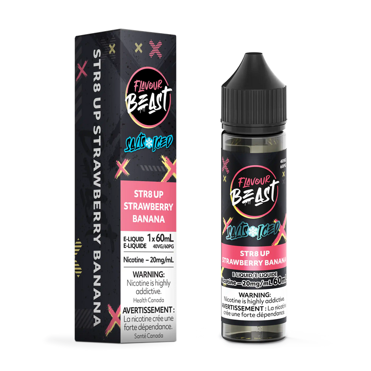 STR8 Up Strawberry Banana Iced by Flavour Beast Salt