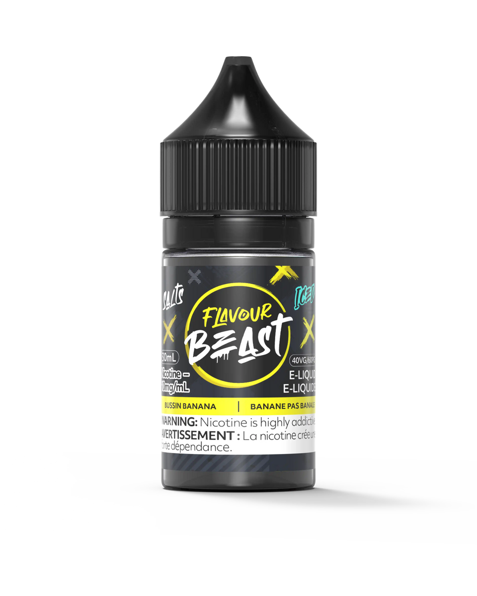 bussin bars disposable vape Bussin' Banana Iced by Flavour Beast Salt | 20 Colour:Iris Purple Buy Flum Pebble Spearmint Relx
