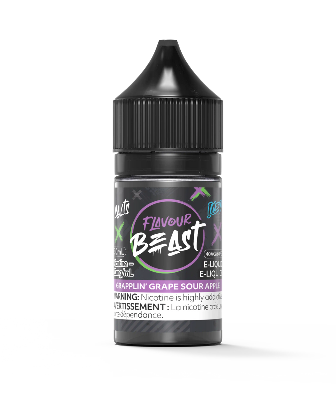 Grapplin' Grape Sour Apple Iced by Flavour Beast Salt