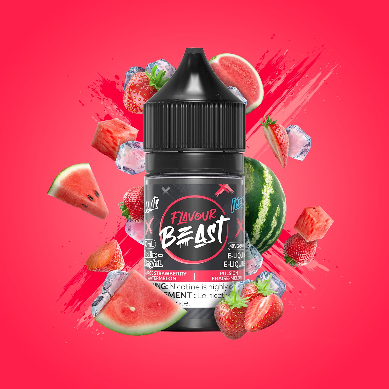 Flavour Beast Salt - Savage Strawberry Watermelon Iced (FEDERAL)