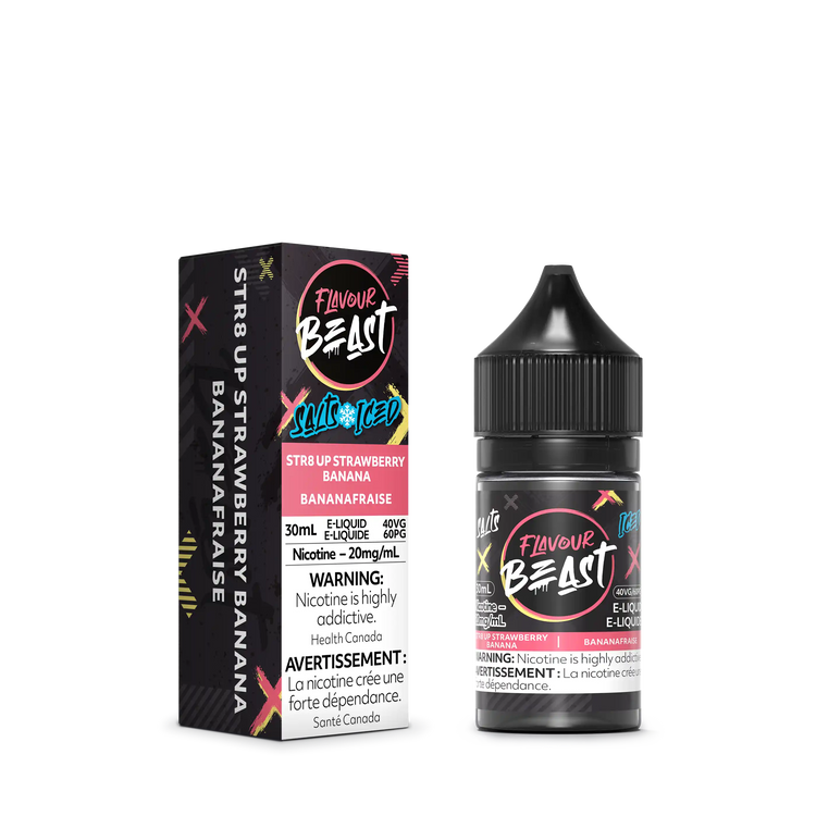 STR8 Up Strawberry Banana Iced by Flavour Beast Salt