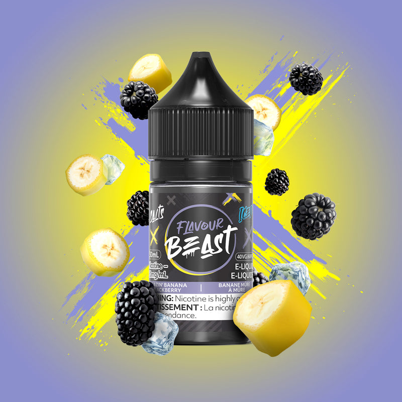 Flavour Beast Salt - Blazin Banana Blackberry Iced (EXCISE TAXED)