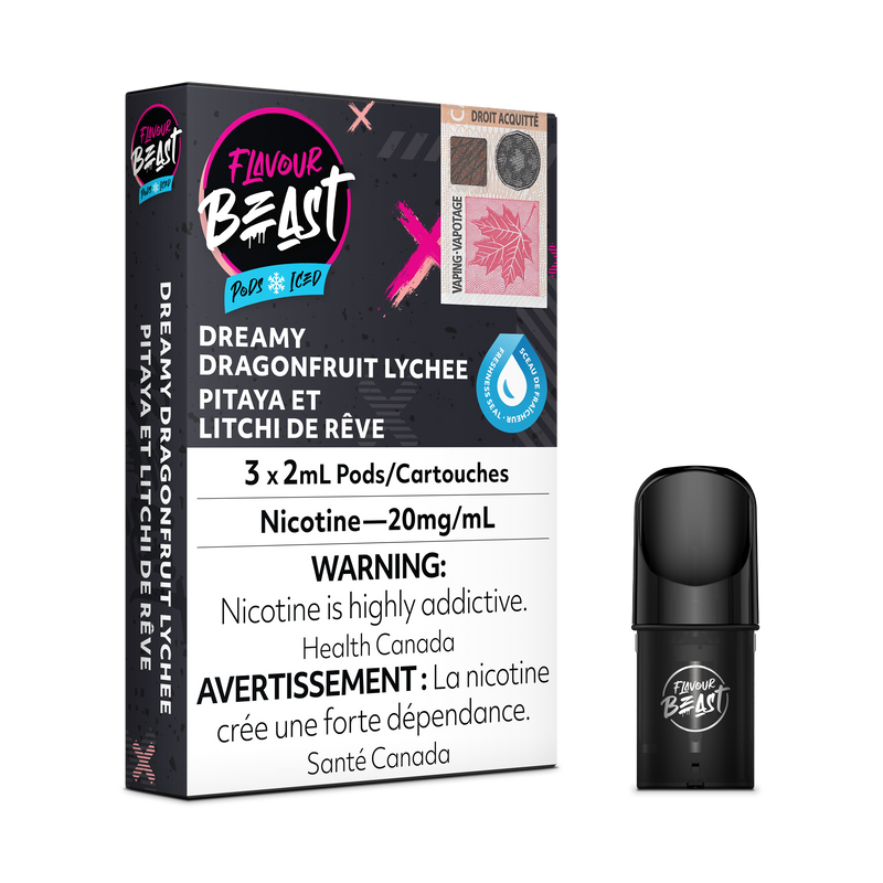 Flavour Beast Flow Pods - Dreamy Dragonfruit Lychee Iced (EXCISE TAXED) (Compatible With STLTH)