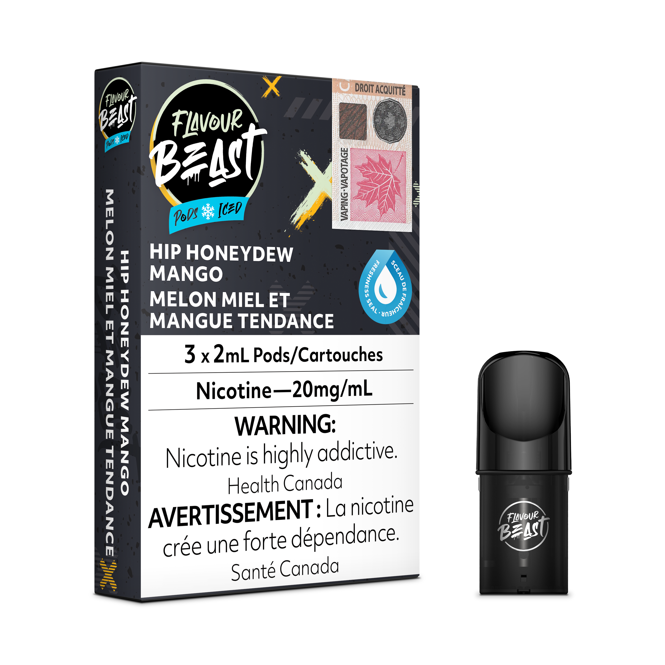 Flavour Beast Flow Pods - Hip Honeydew Mango Iced (Compatible With STLTH) (FEDERAL)