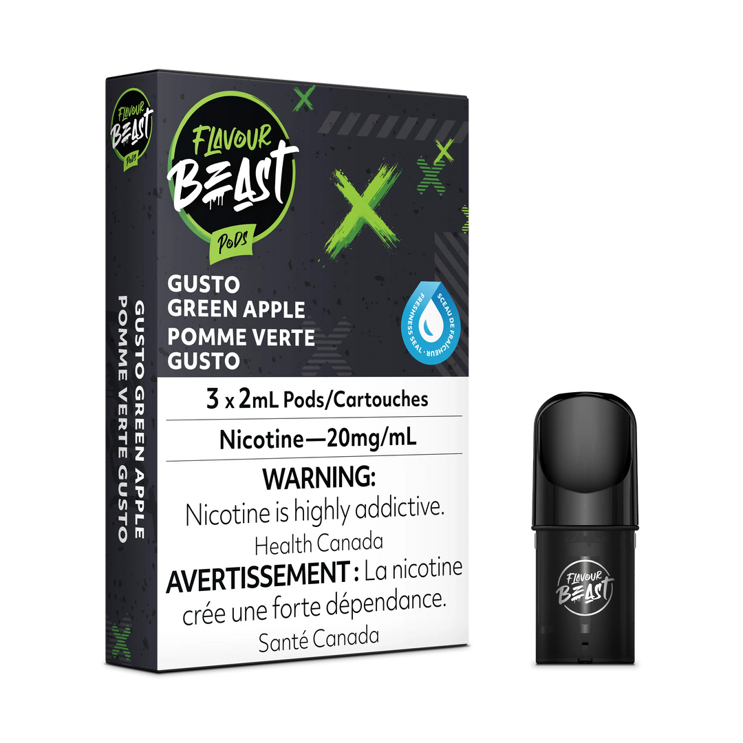 Flavour Beast Flow Pods - Gusto Green Apple
