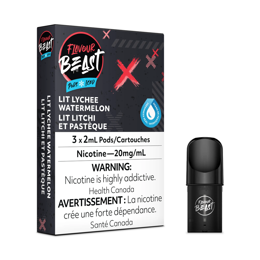 Flavour Beast Flow Pods - Lit Lychee Watermelon Iced
