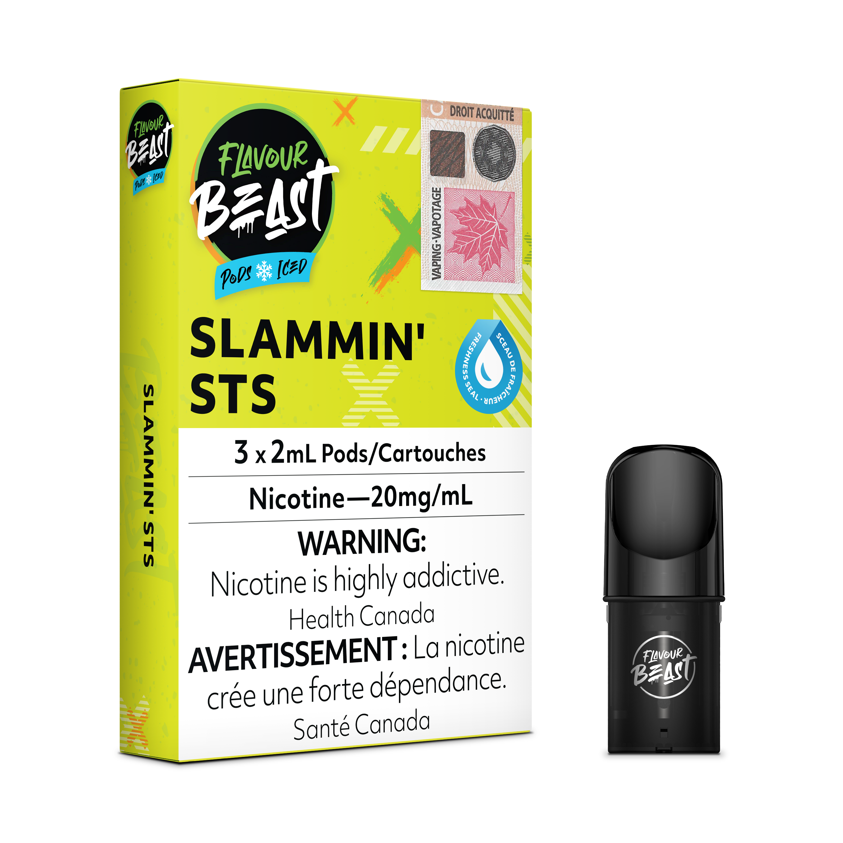 Flavour Beast Flow Pods - Slammin STS Sour Snap Iced (Compatible With STLTH) (FEDERAL)
