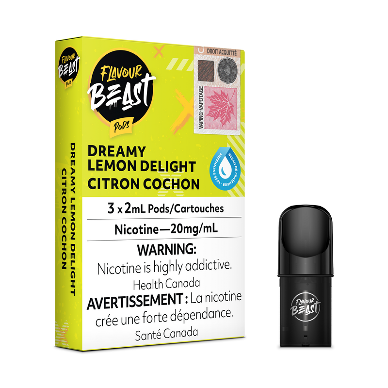Flavour Beast Flow Pods - Dreamy Lemon Delight (EXCISE TAXED) (Compatible With STLTH)