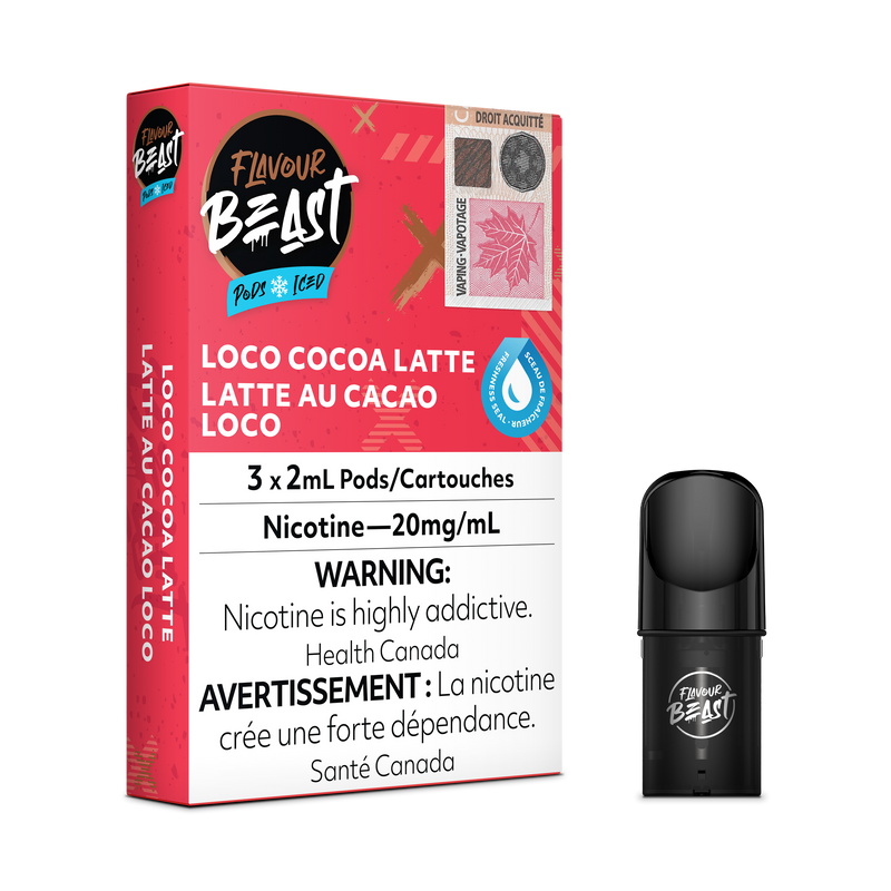 Flavour Beast Flow Pods - Loco Cocoa Latte (EXCISE TAXED) (Compatible With STLTH)