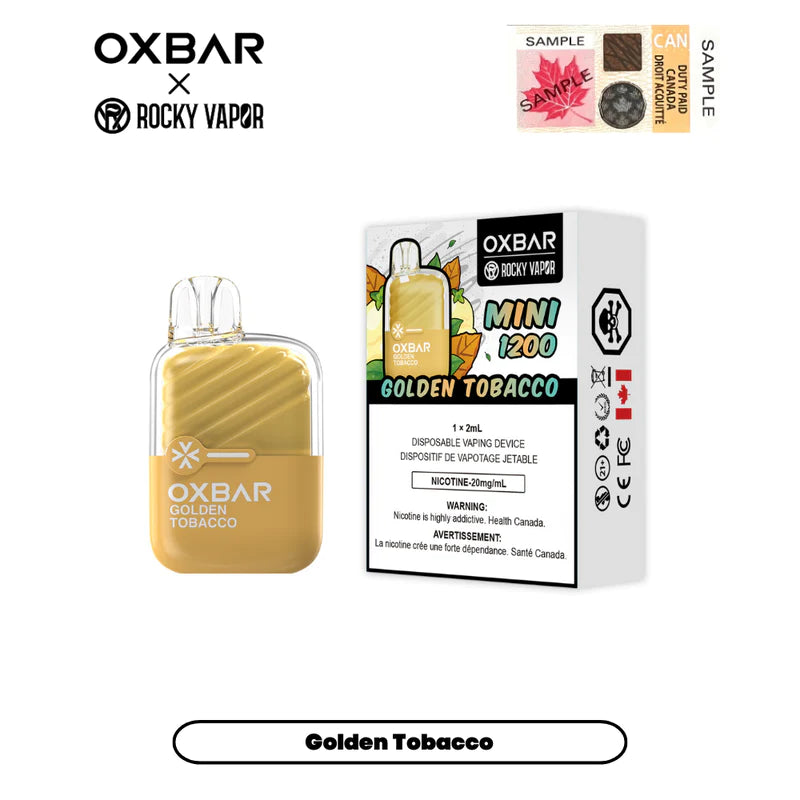 Oxbar Mini - Disposable E-Cig (EXCISE TAXED) (1200 Puffs)
