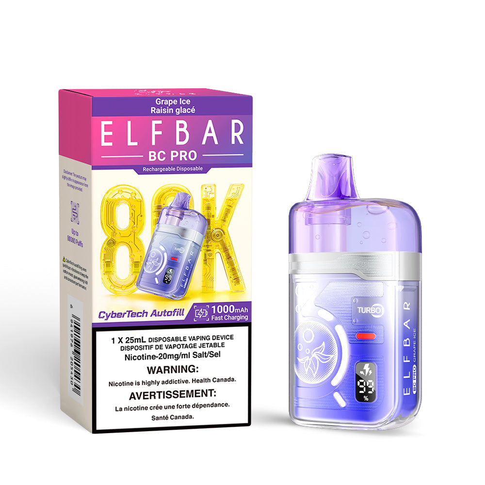 Grape Ice Elf Bar BC PRO 80K | 80,000 Puffs, 20 | VIP Vape Grape Ice Elf Bar BC PRO 80K | 80,000 Puffs, 20 | VIP Vape