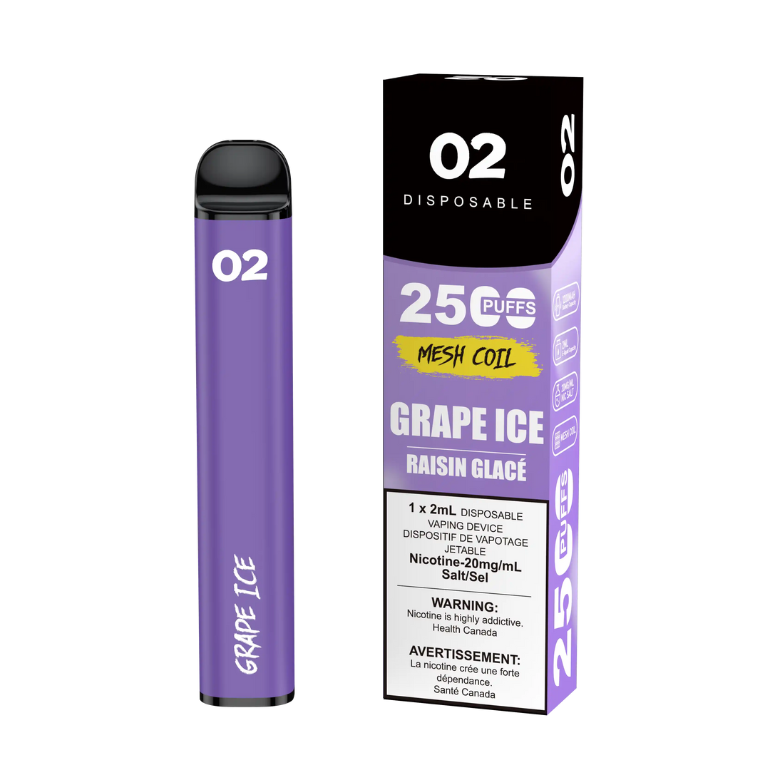 Grape Ice O2 - Disposable 2.5K