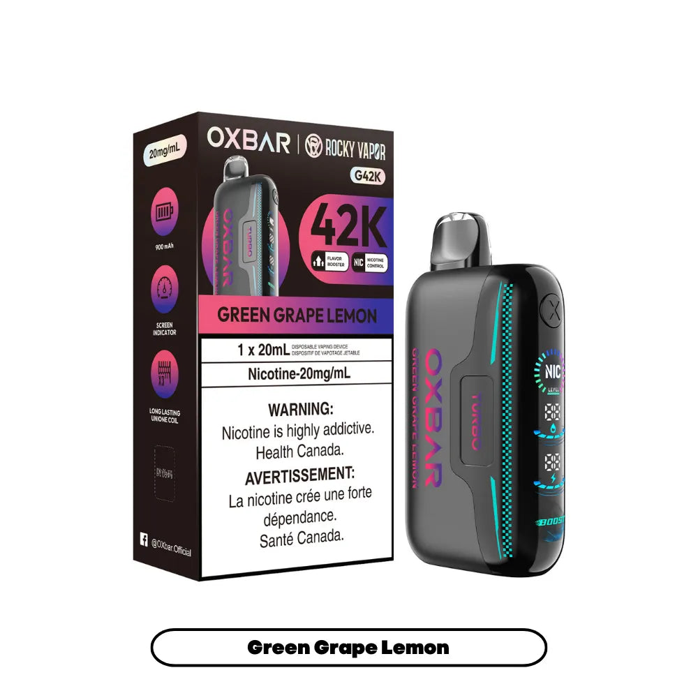 Green Grape Lemon Oxbar G42K - Disposable 42K